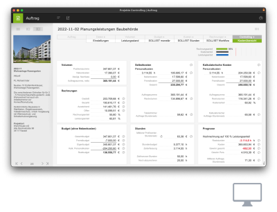 Screenshot Aufträge in PROJEKT PRO.