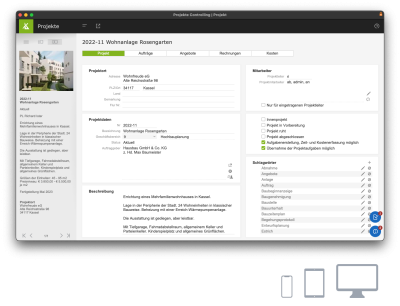 Screenshot Projekte im Controlling bei PROJEKT PRO.