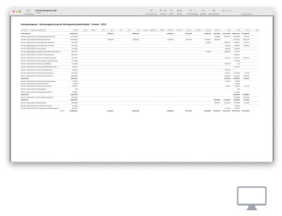 Screenshot Liquidität in PROJEKT PRO.