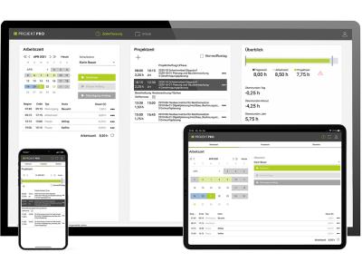 Mobile Zeiterfassung in PROJEKT PRO